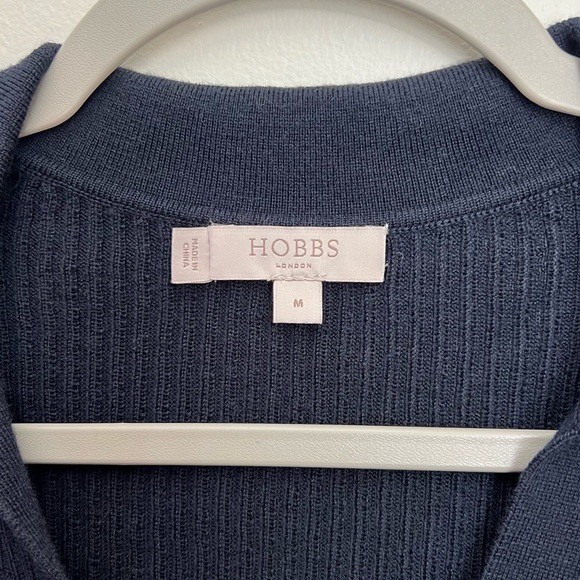 Hobbs London PEYTON MERINO WOOL SWEATER Medium Navy - Picture 3 of 7
